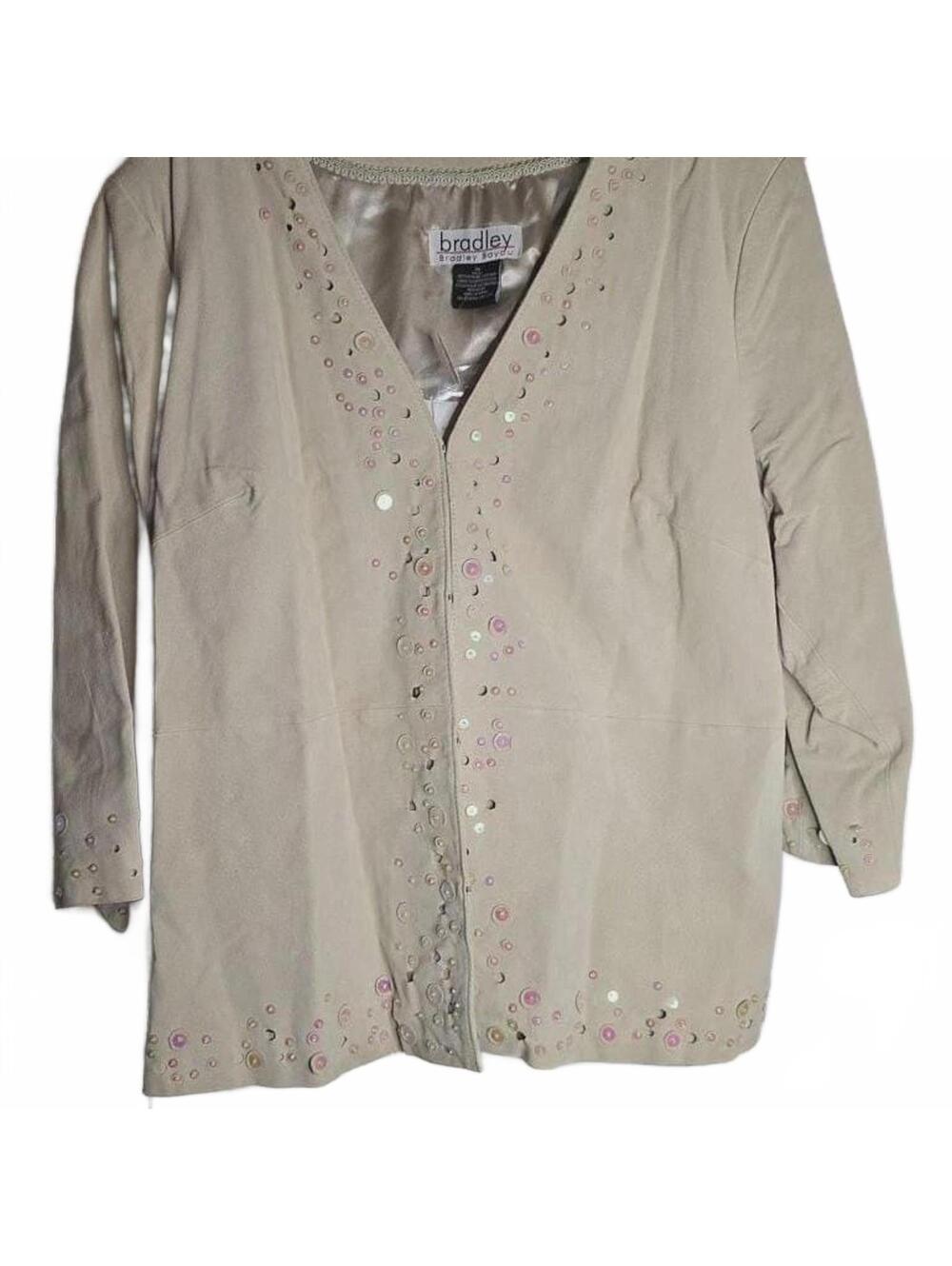 Bradley Bayou Yellow Suede Leather Studded Jacket
